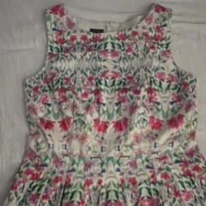 WOMEN'S "TALBOTS" PLEATED FLORAL MIDI DRESS